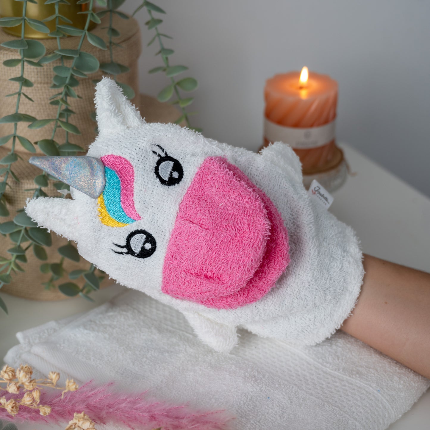 Gant de toilette fantaisie Licorne